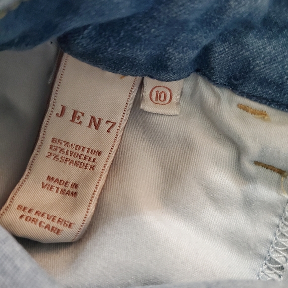 Jen7 Tapered Ankle Tie Jeans Size 10 - Picture 7 of 9